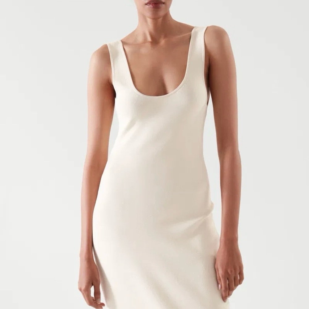 COS (NWT) Knitted Midi Tube Dress - Off-white